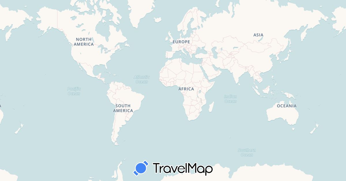 TravelMap itinerary: driving, plane, train, boat in Argentina, Austria, Australia, Barbados, Belgium, Brazil, Bahamas, Canada, Chile, Costa Rica, Germany, Denmark, Dominican Republic, Estonia, Spain, Finland, Falkland Islands, Faroe Islands, France, United Kingdom, Gibraltar, Greenland, Greece, Guatemala, Honduras, Hungary, Indonesia, Ireland, Iceland, Sri Lanka, Lithuania, Latvia, Madagascar, Mauritius, Maldives, Mexico, Malaysia, Namibia, Netherlands, Norway, New Zealand, Panama, Poland, Pitcairn Islands, Portugal, Seychelles, Sweden, Singapore, Senegal, El Salvador, Thailand, Tonga, Turkey, United States, Uruguay, British Virgin Islands, South Africa, Zimbabwe (Africa, Asia, Europe, North America, Oceania, South America)